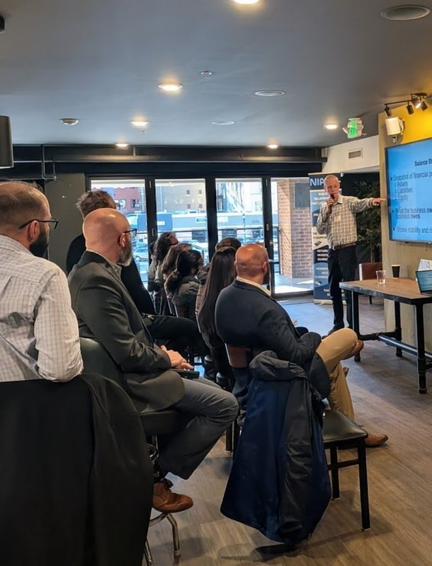 Attendees listening to a local expert at Business Boost